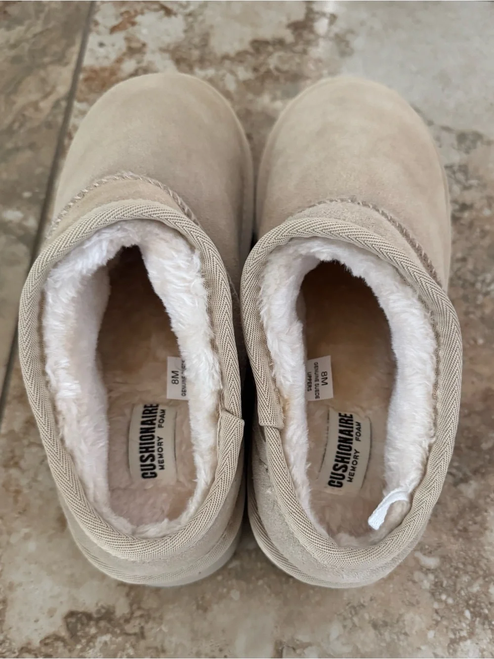 Cushionaire Suede Platform Ankle Boots in Sand, Size 8, Like New - Picture 3 of 4